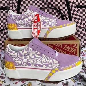 Vans WMNS Old Skool Stacked 
Wavy Daze Sheer Lilac
VN0A4U15BD9
Platforms Sneaker